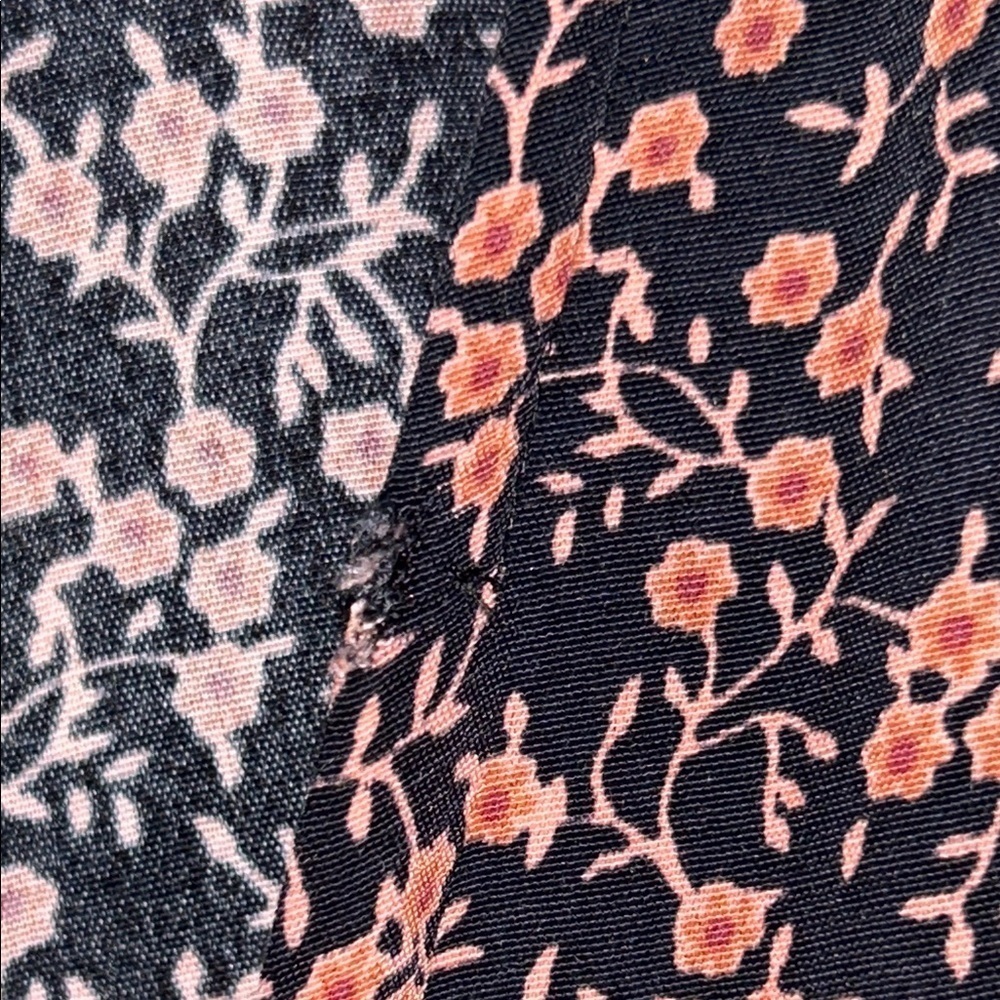 Free People Tunic Mini Dress Or Top Floral Tie Wrap Front Sz S - Picture 6 of 14